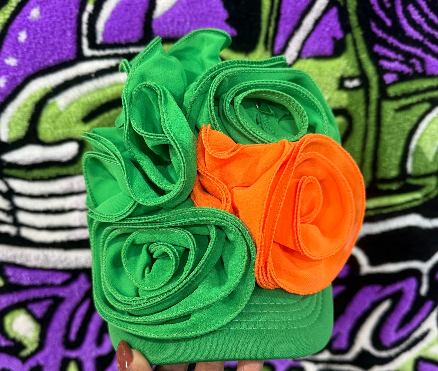Orange and Green Church Inspired Hat