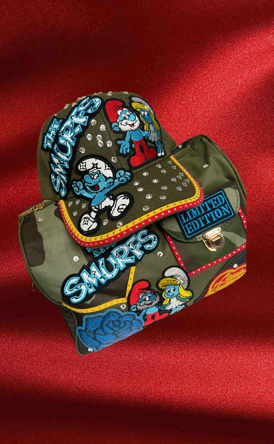 Smurf Hat & Purse combo