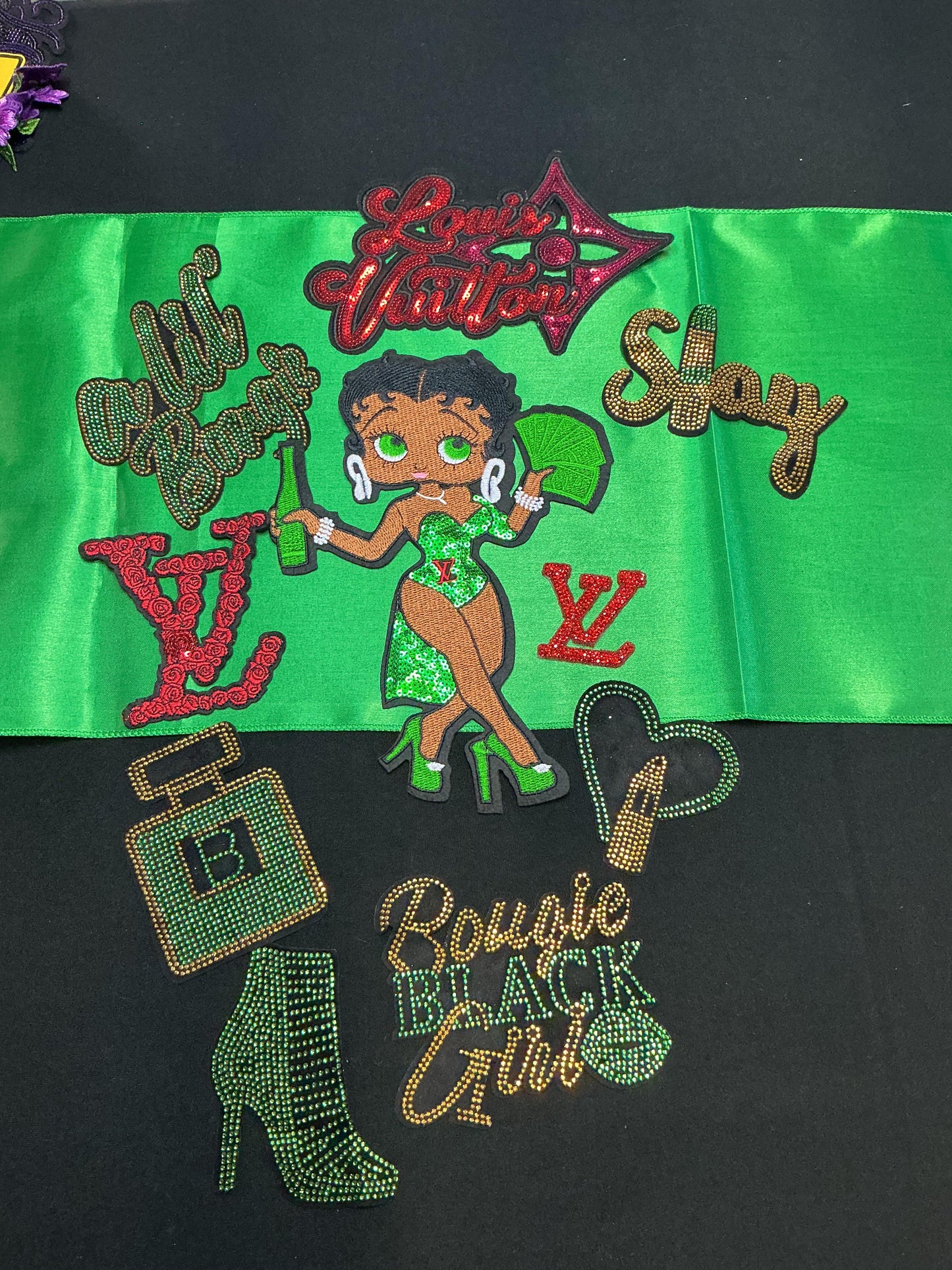 Glam Rhinestone Patch Kit – Green Edition