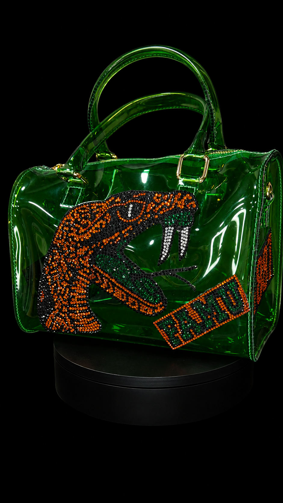 FAMU Rhinestone Transparent Purse