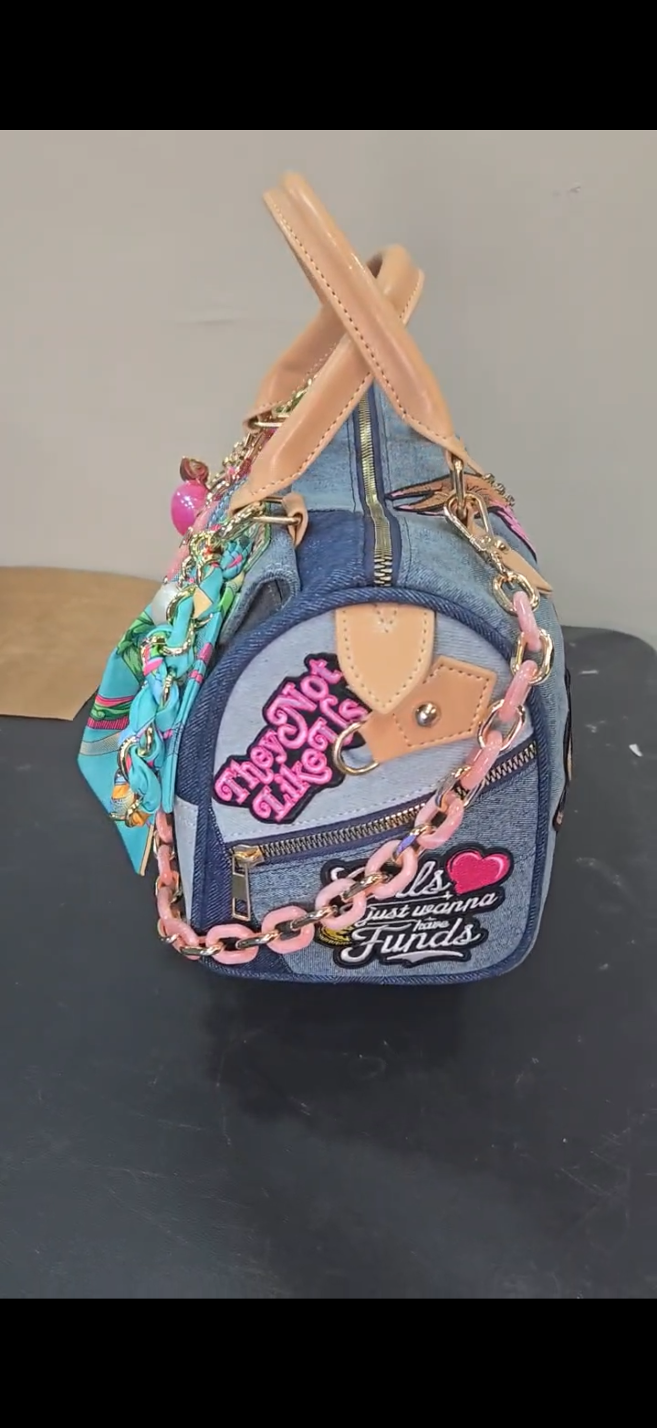 Custom Denim Junk Purse