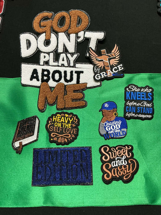 Brown/Blue God Don’t Play About Me Set