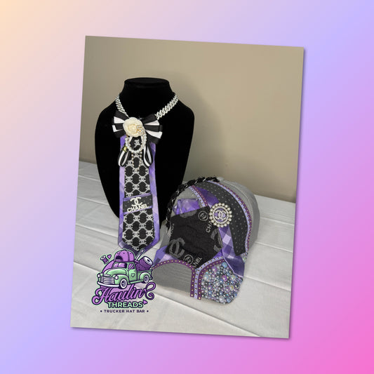Hat and Tie Sets Purple